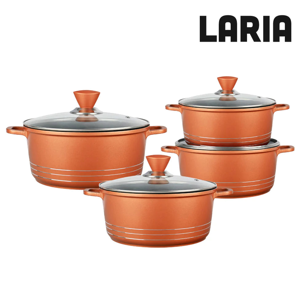 Laria Die-cast Stockpot Set 4pc - Copper