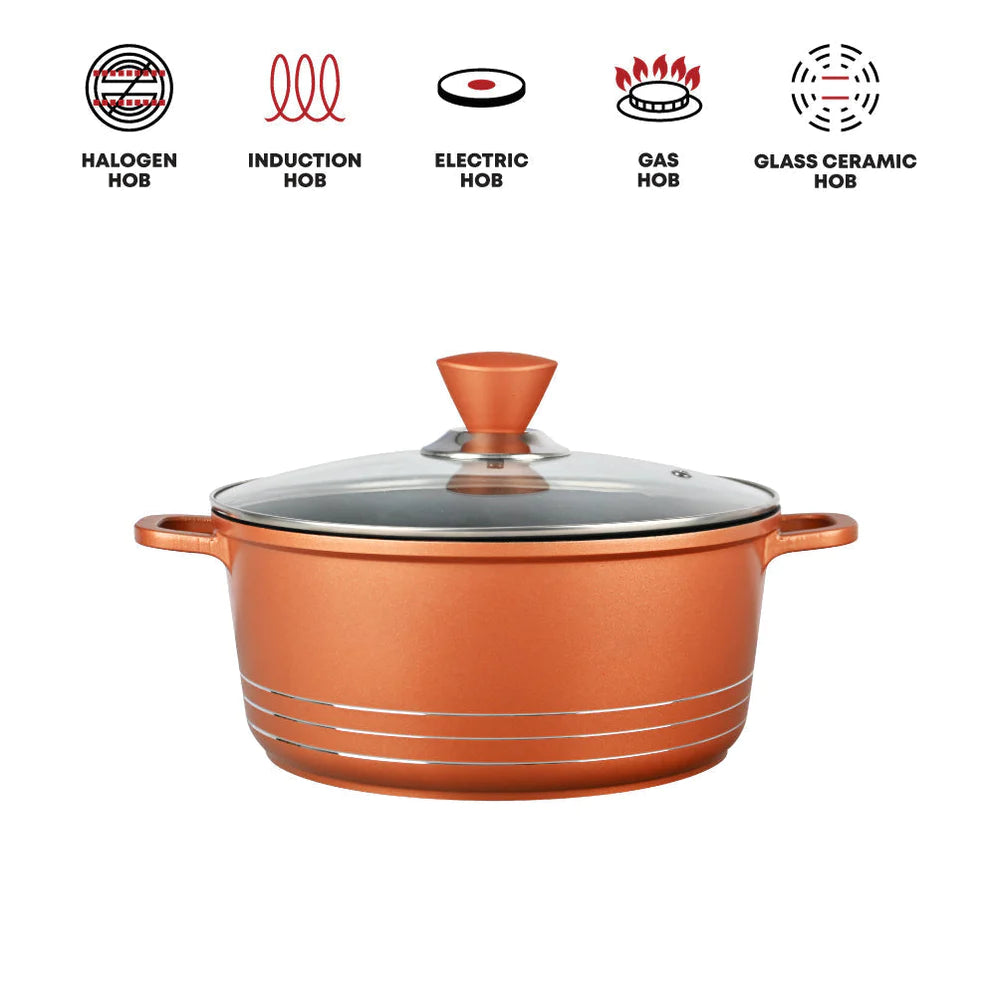 Laria Die-cast Stockpot - Copper - 24 CM