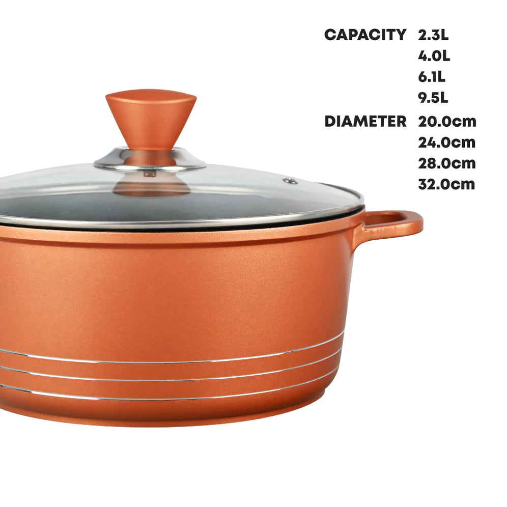 Laria Die-cast Stockpot - Copper - 24 CM