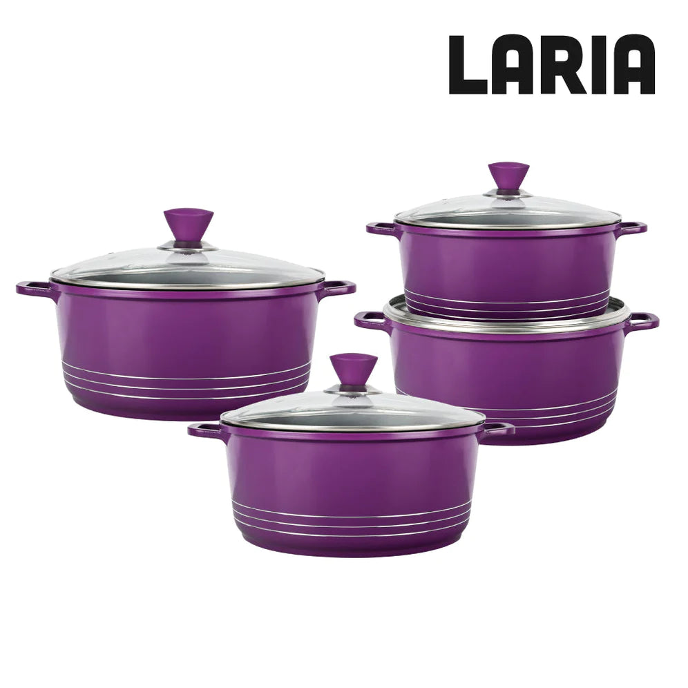 Laria Die-cast Stockpot Set 4pc - Purple