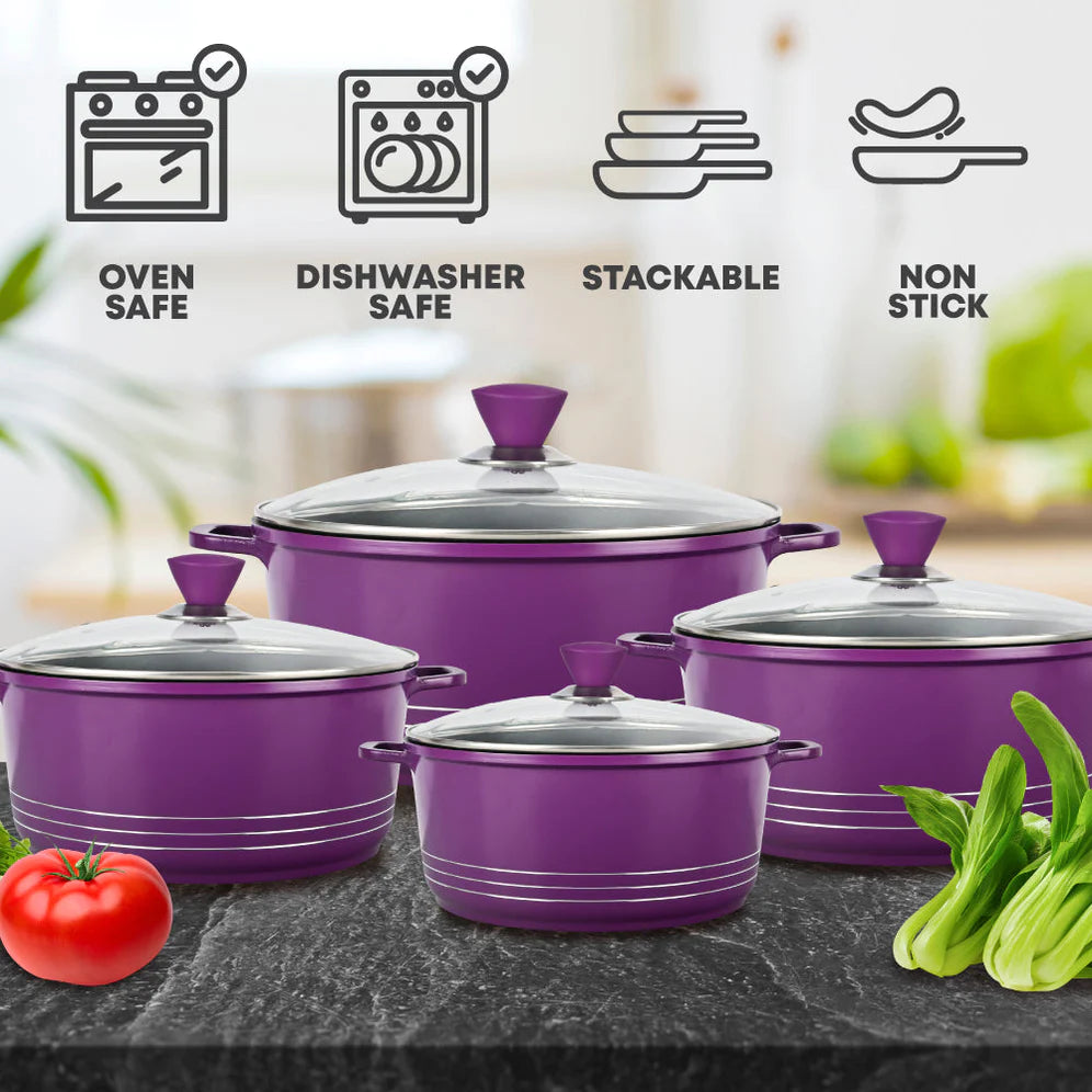 Laria Die-cast Stockpot - Purple - 20 CM