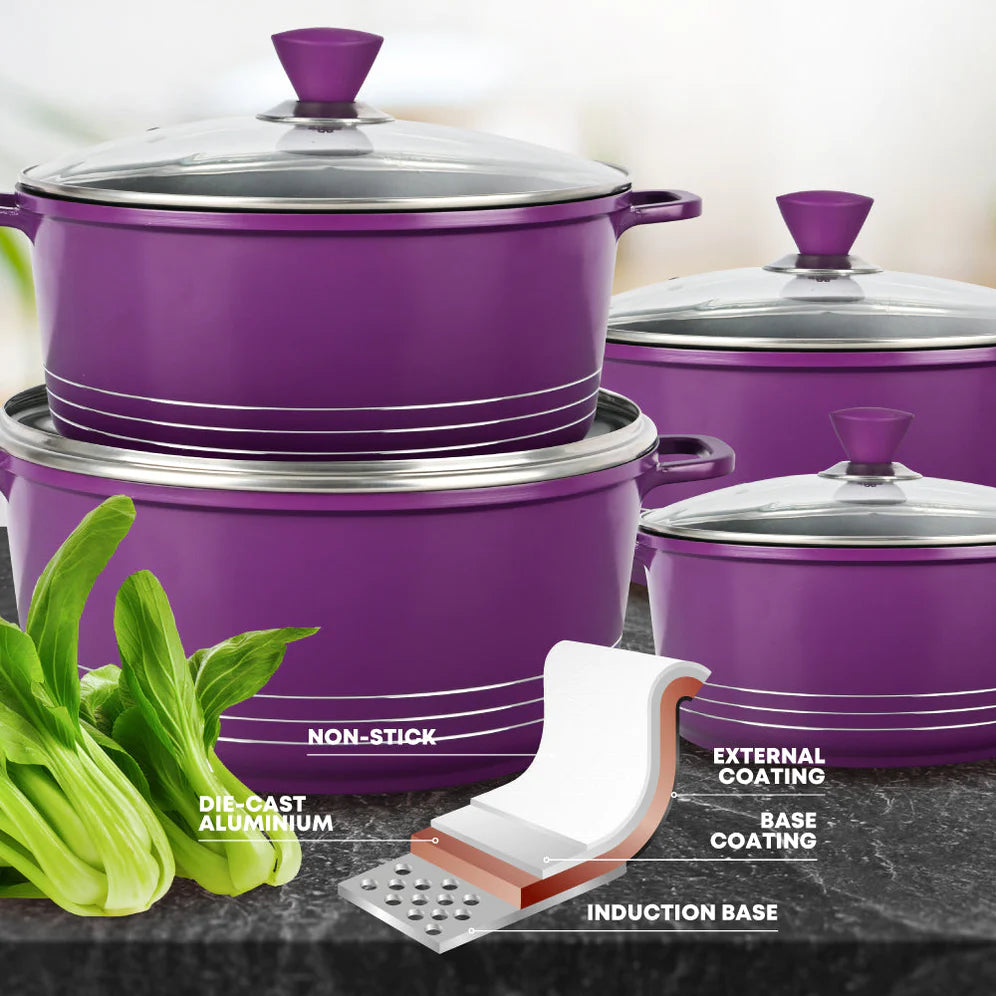 Laria Die-cast Stockpot - Purple - 20 CM