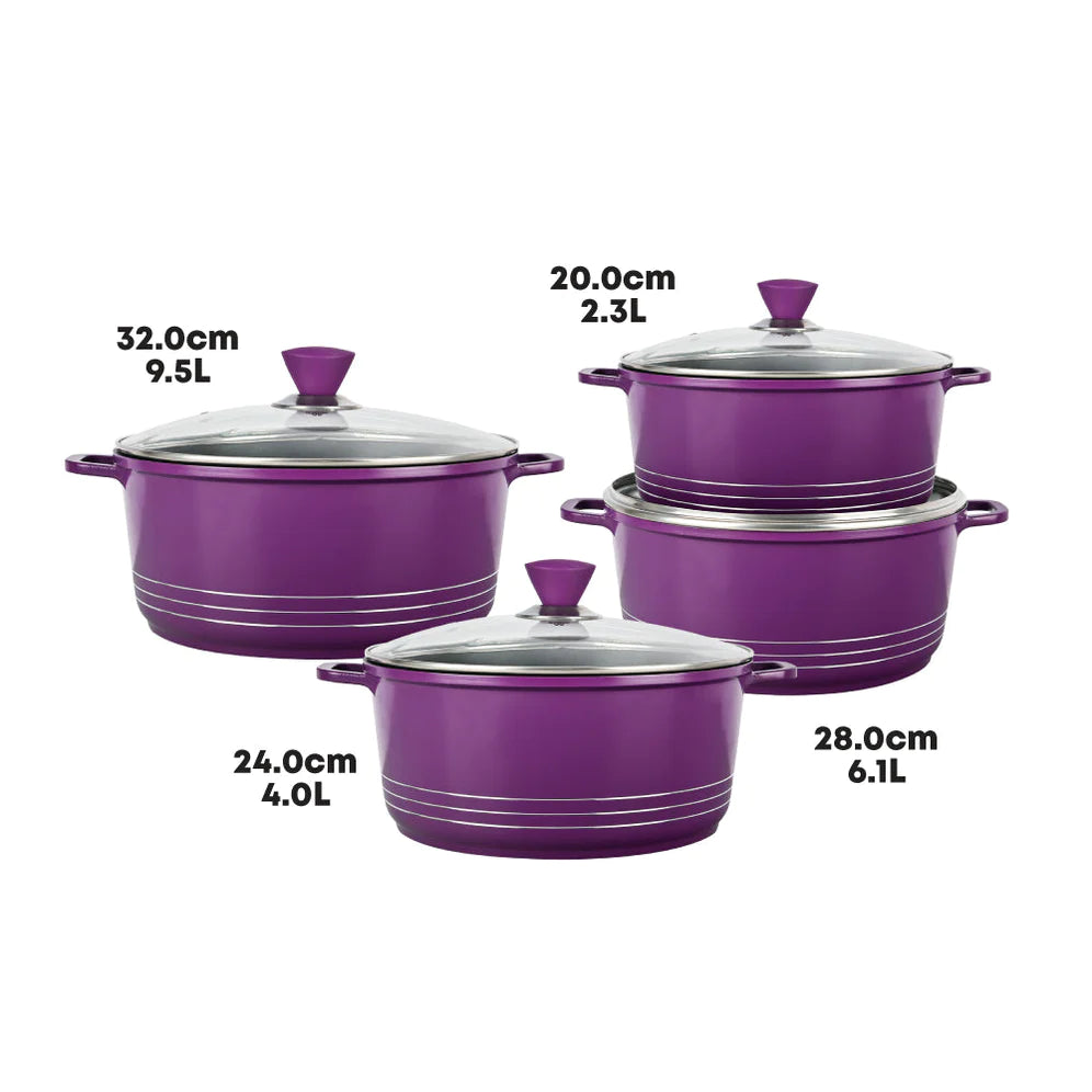 Laria Die-cast Stockpot - Purple - 20 CM