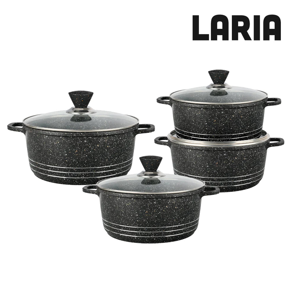 Laria Marbell Die-cast Stockpot - Black- 28 CM