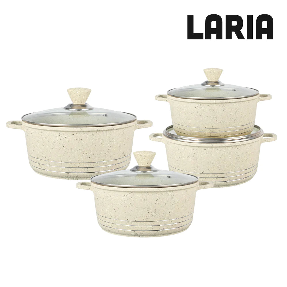 Laria Marbell Die-cast Stockpot - Cream - 32 CM