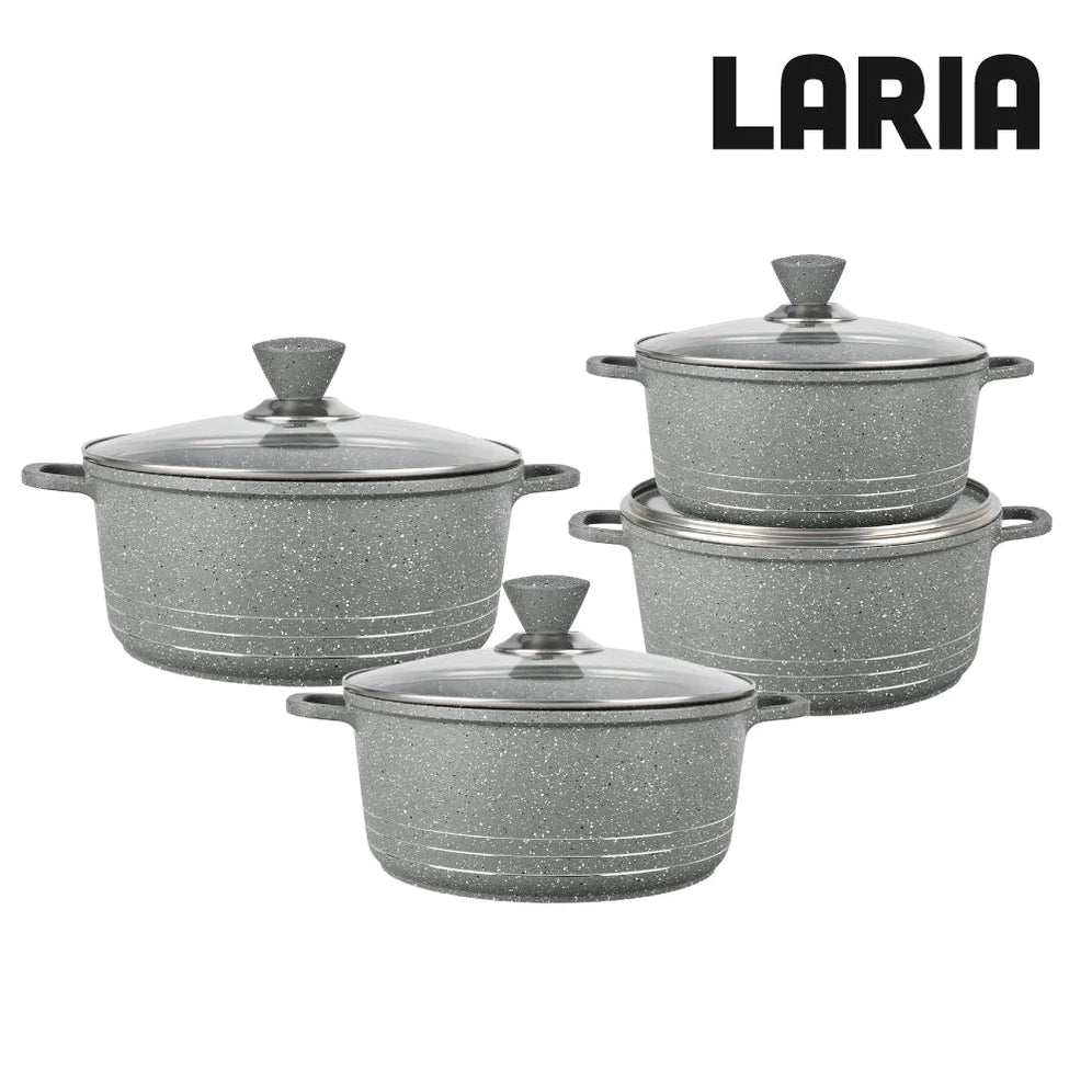 Laria Marbell Die-cast Stockpot - Grey - 24 CM