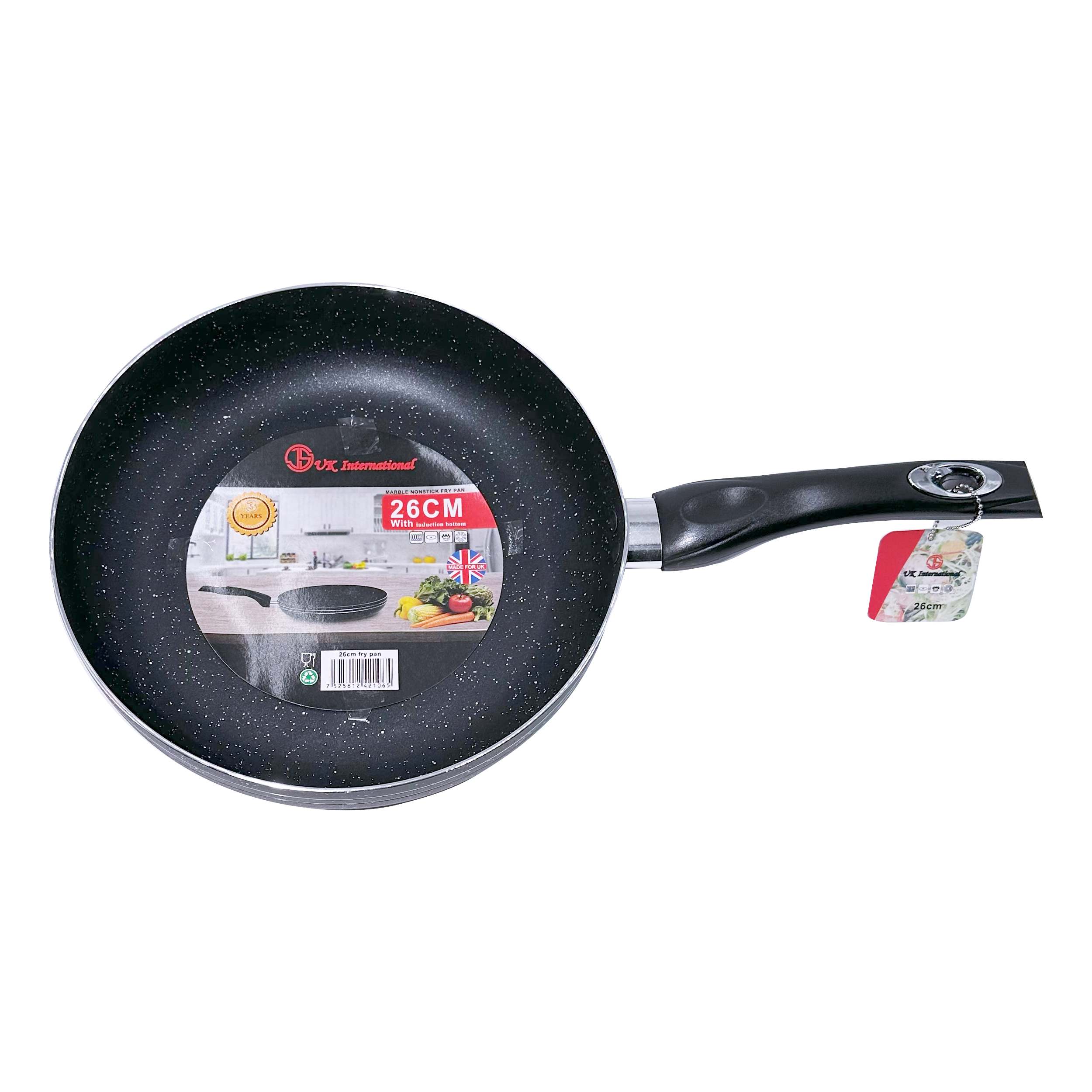 JS Marble Non-Stick Induction Base Frying Pan - 26cm