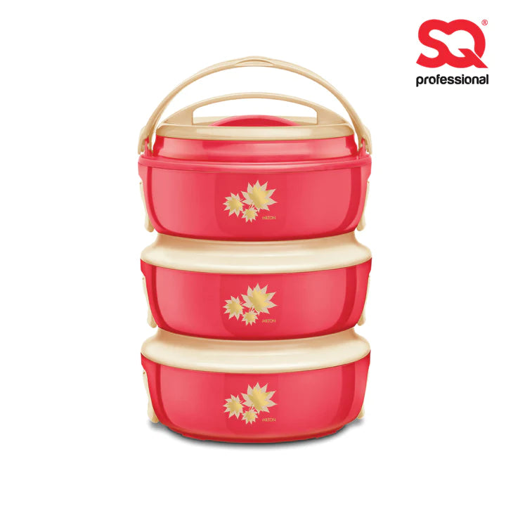 SQ Professional Venture Insulated Casserole Set 3pc - Pink/Cream