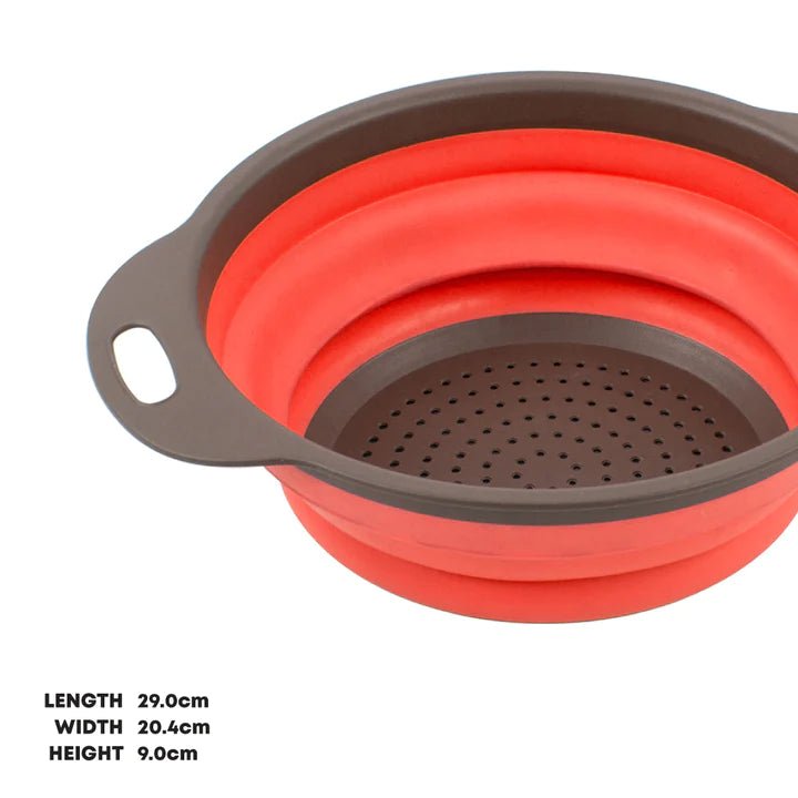 Collapsible Colander - Round - Red