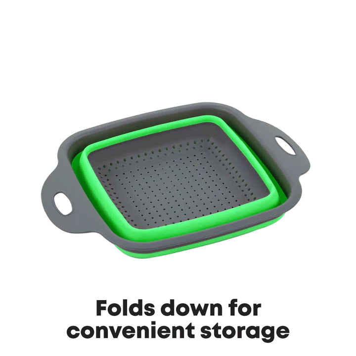 Collapsible Colander - Square Shape - Green