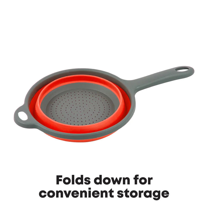 Collapsible Colander with Handle - Red