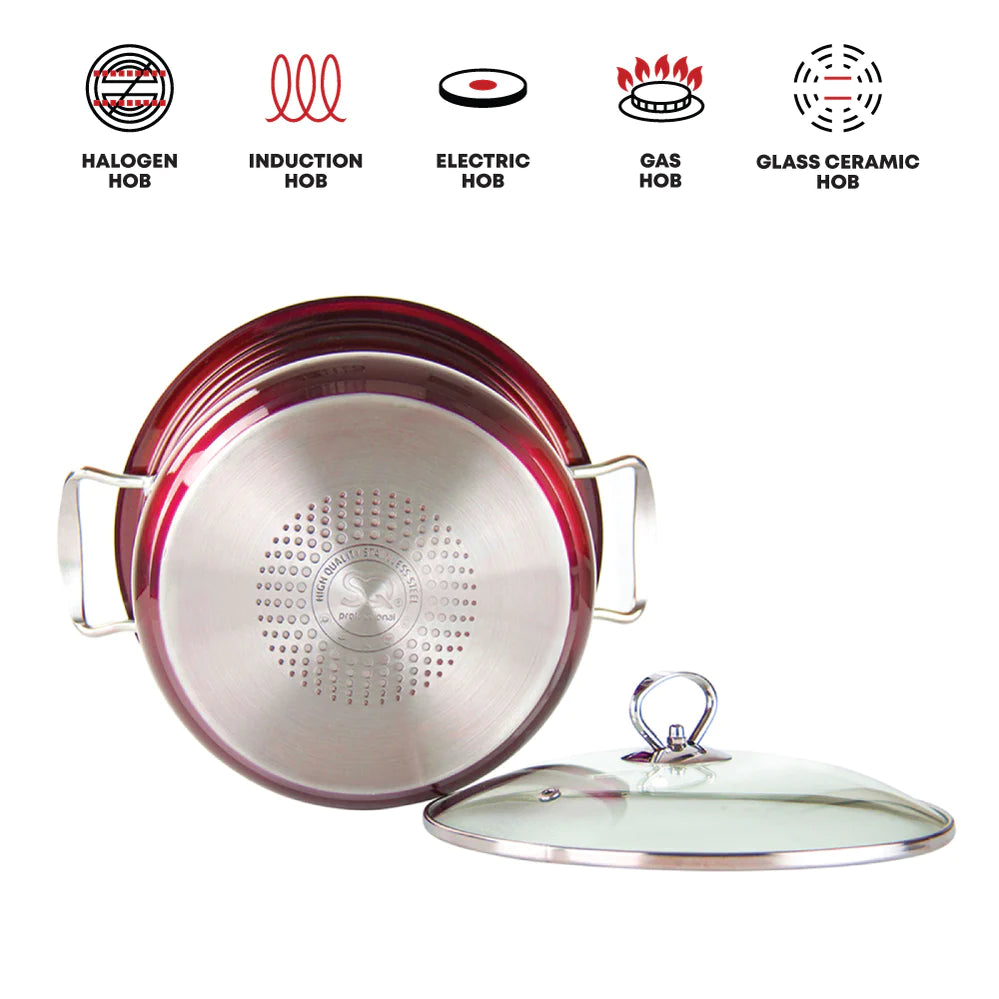 Stainless Steel Stockpot - Induction Base - RUBY - 20cm
