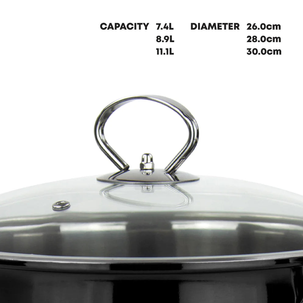 Stainless Steel Stockpot - Induction Base - ONYX - 30cm