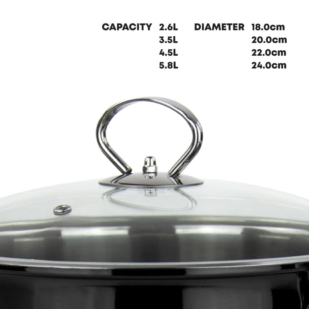 Stainless Steel Stockpot - Induction Base - ONYX - 20cm