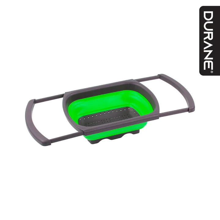 Sink Strainer - Durane Silicone Green Extendable