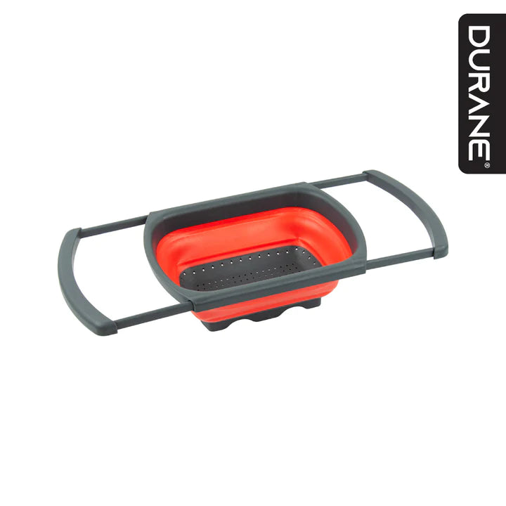 Sink Strainer - Durane Silicone Red Extendable