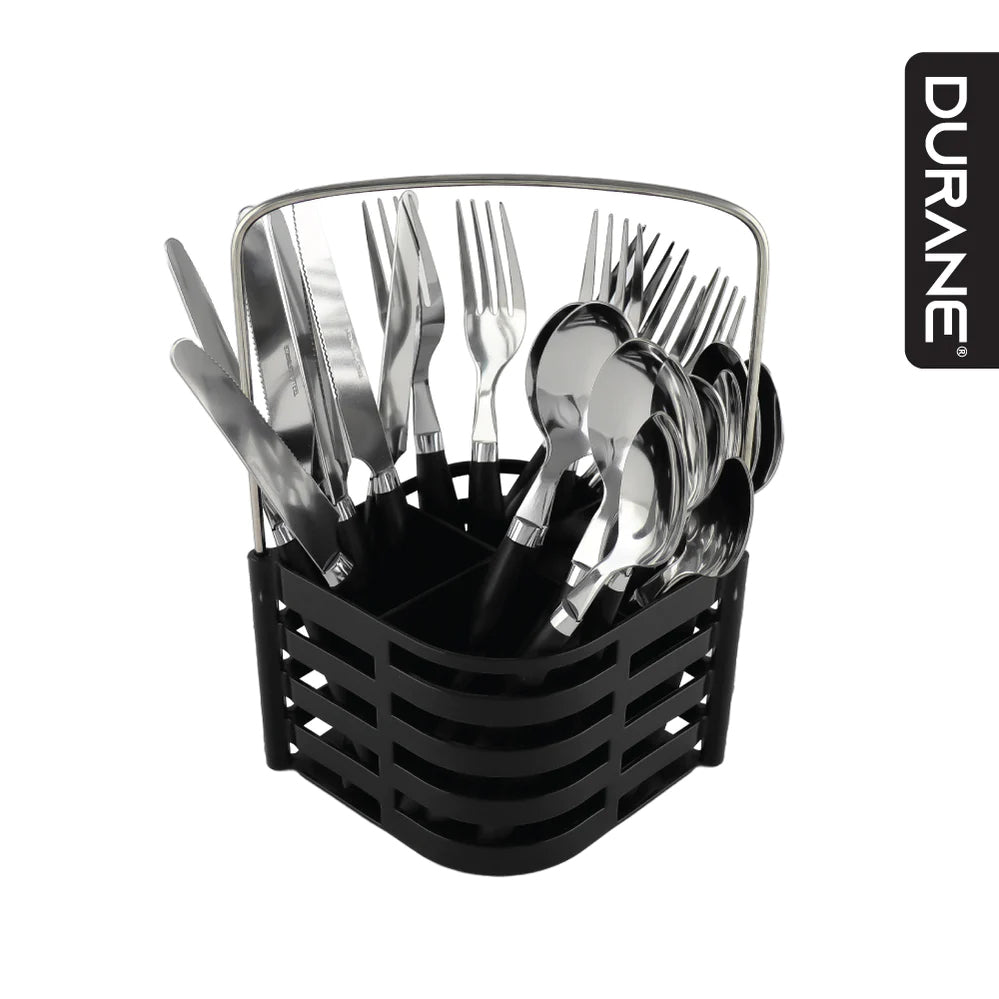Durane Cutlery Set 24pc - Black