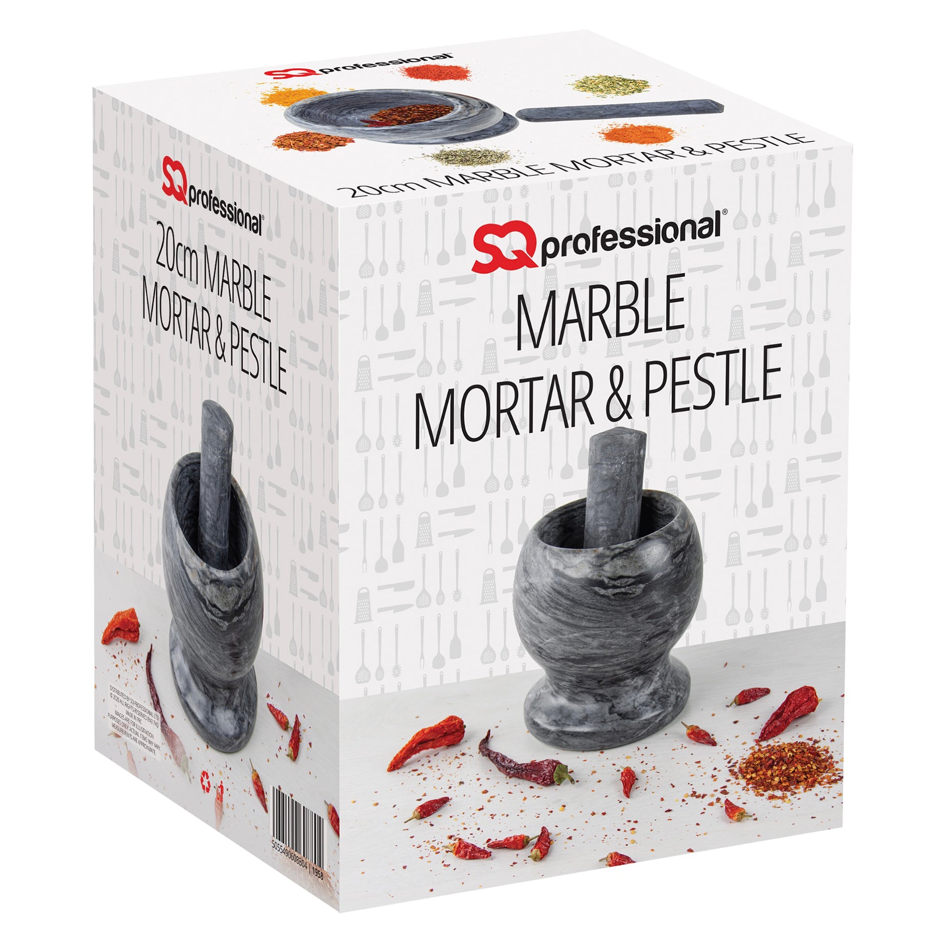 Mortar & Pestle - Black Marble - 19cm