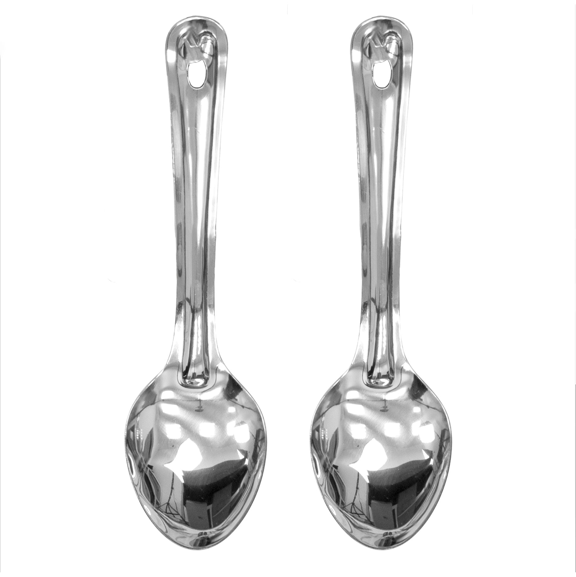 Stainless Steel Serving Spoon - 2 Pcs Set Oval - 23 cm