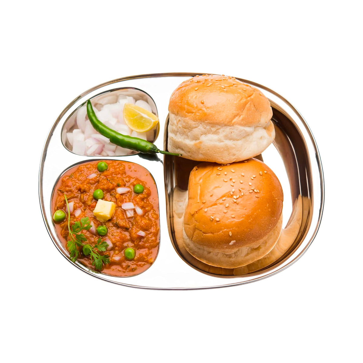 Pav Bhaji Plate Size 2 - 24cm