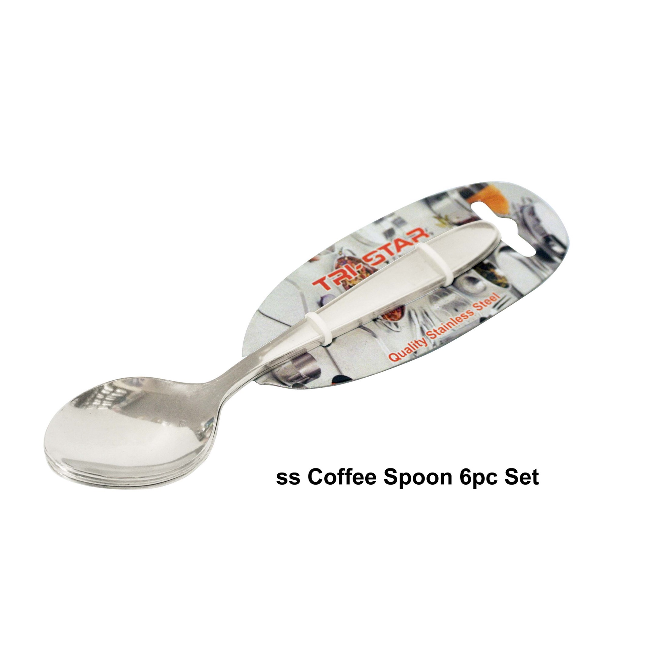 Tri-Star Stainless Steel Coffee Spoon Set 6 Pc