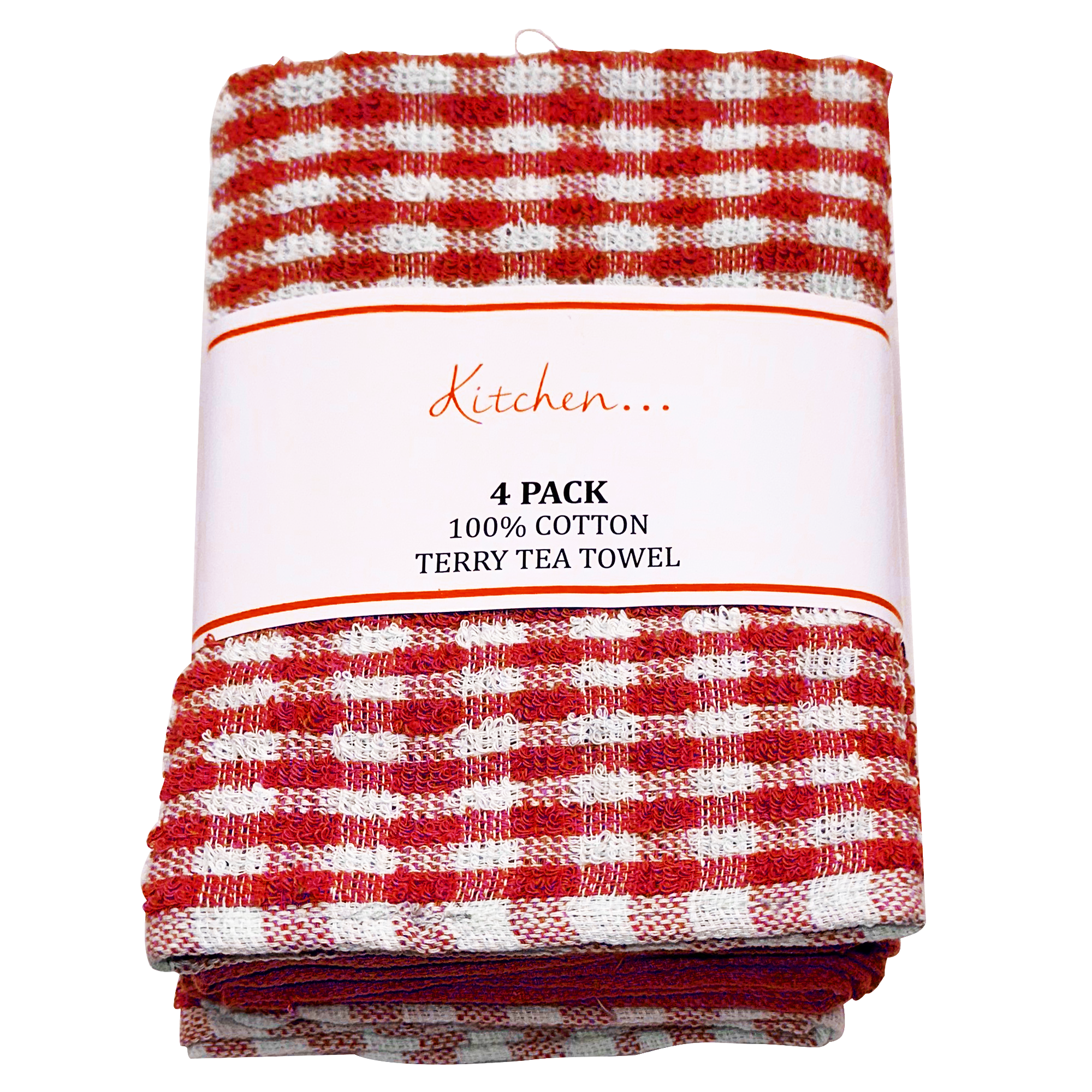 Kitchen Tea Towel 100% Cotton - 4 Pcs Set