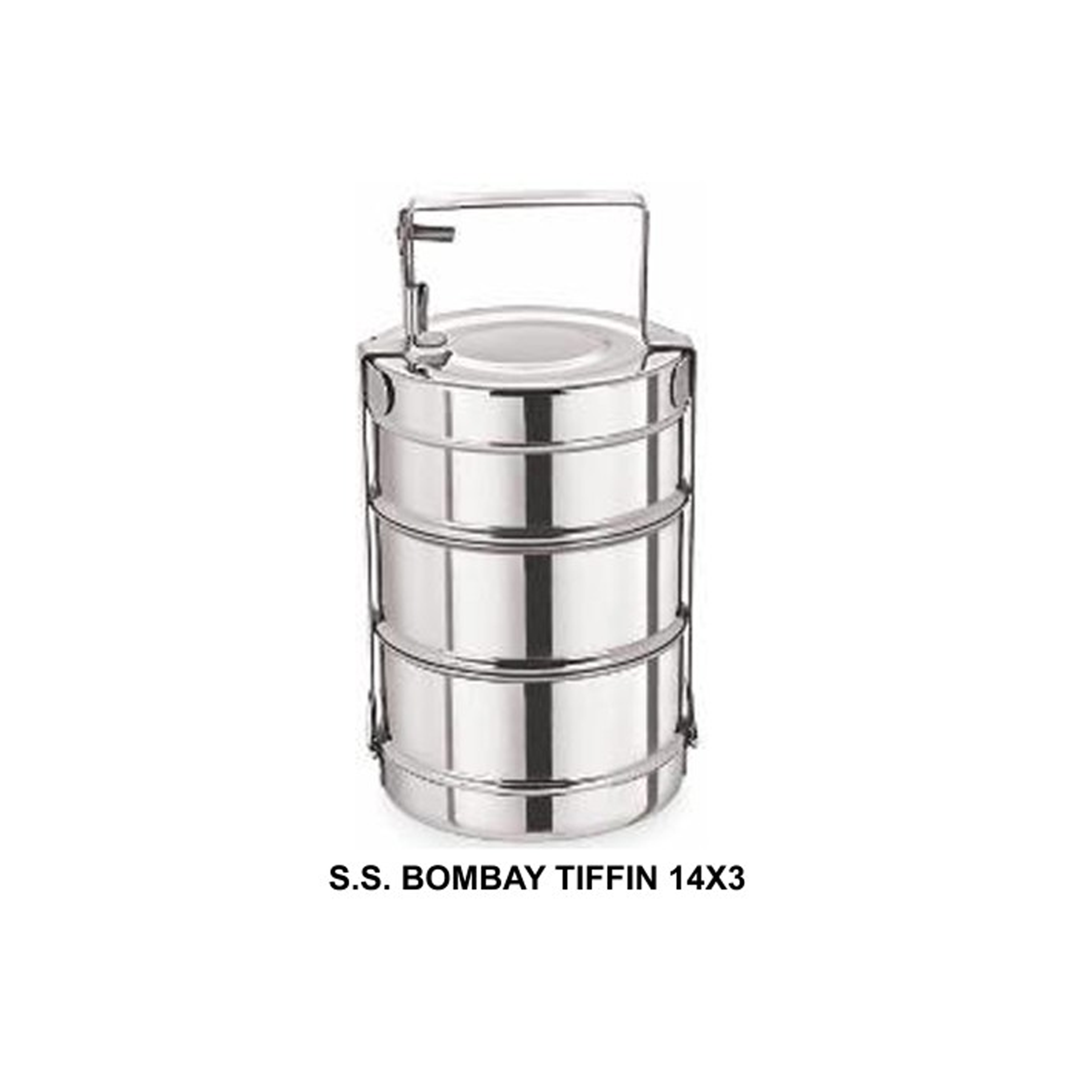 Stainless Steel Bombay Tiffin 14 X 3