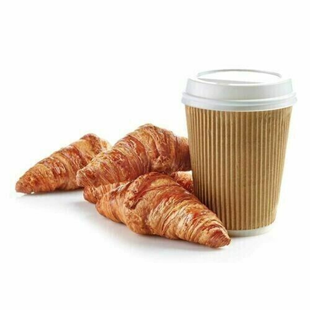 Disposable Cups With Lid 8 Oz - 100 Pcs