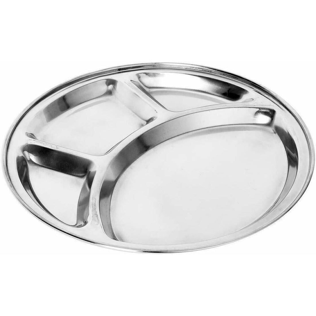 Stainless Steel 4 Compartment Round Thali