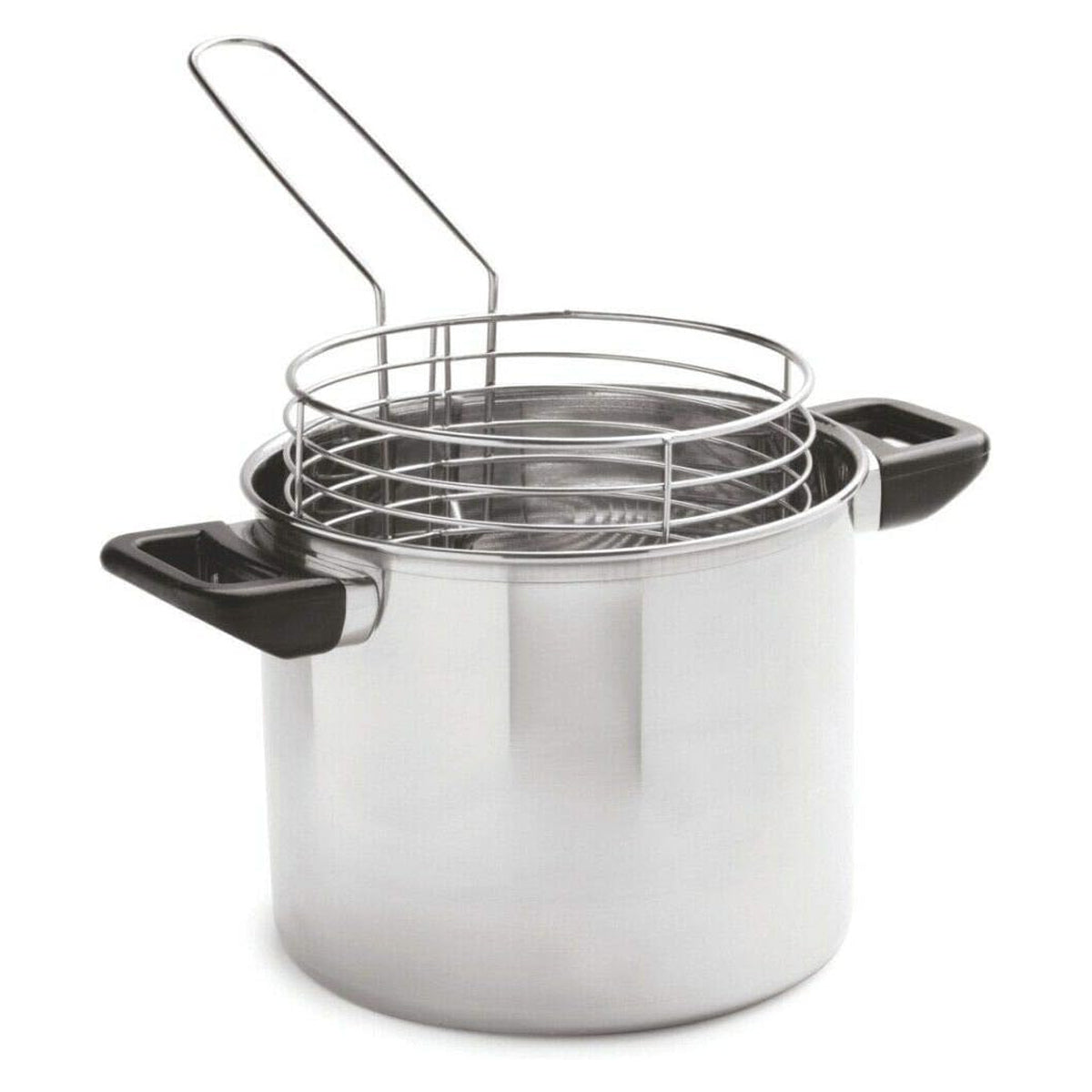 Vinod Stainless Steel Chip Pan With Robust Fryer Basket