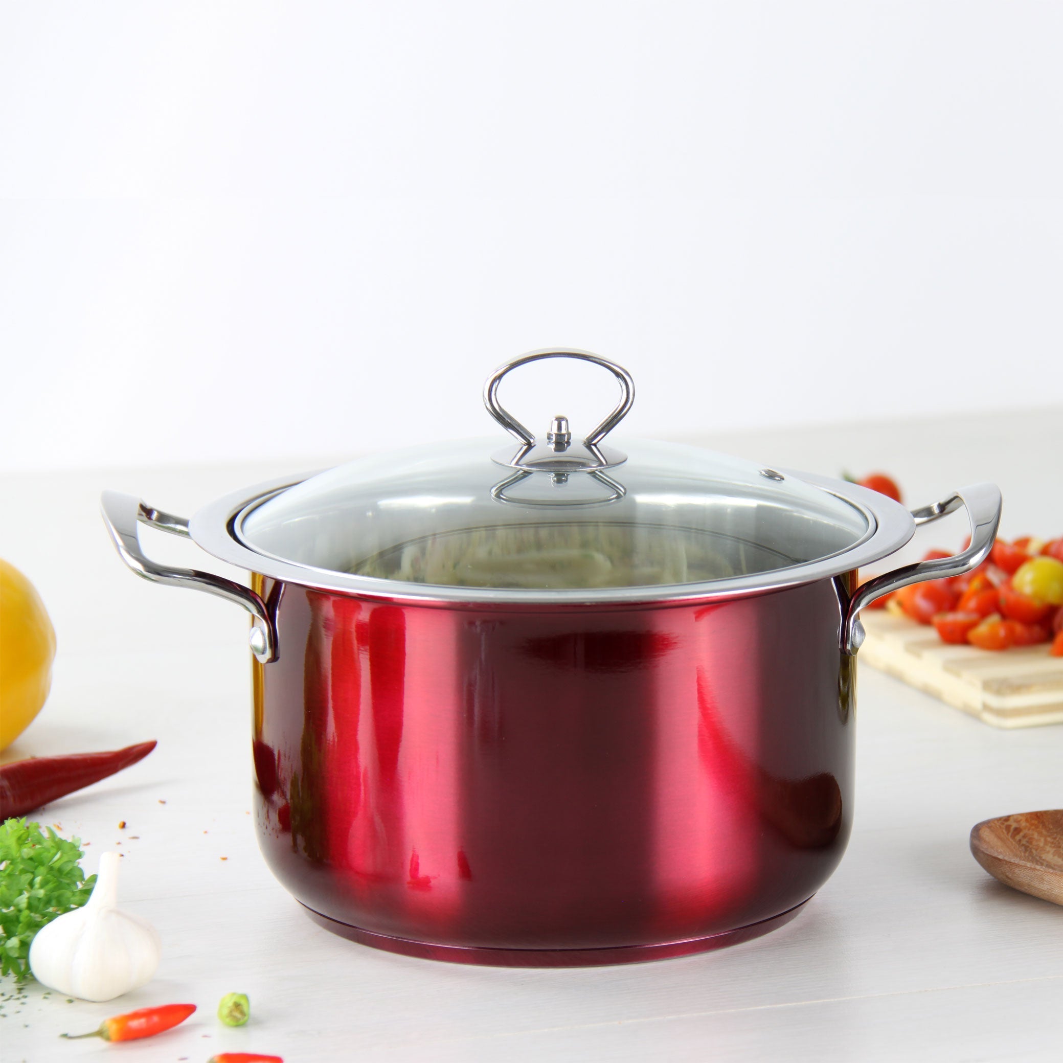 Stainless Steel Stockpot - Induction Base - RUBY -22cm