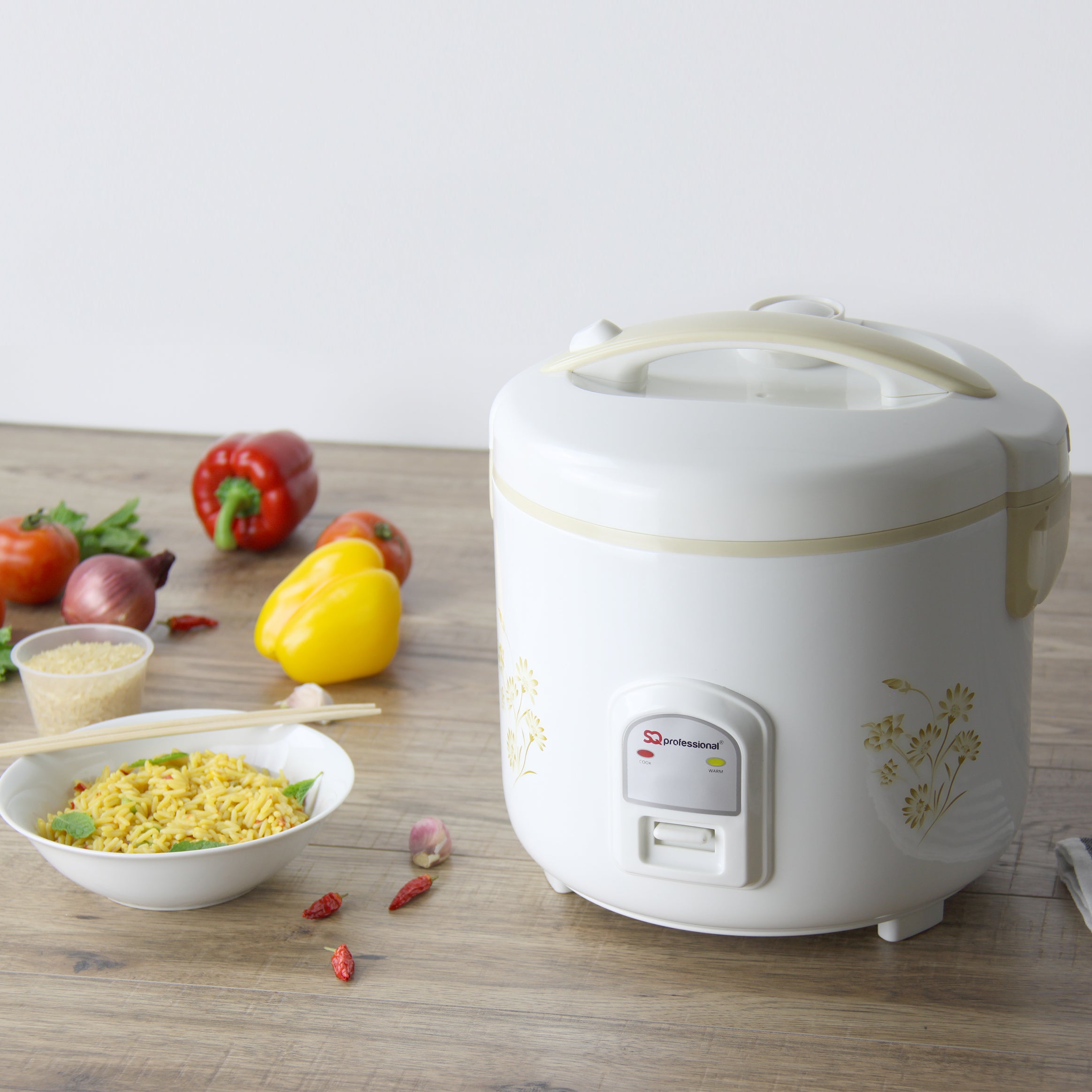 Electric Rice Cooker - DELUXE - White - 1.8 L