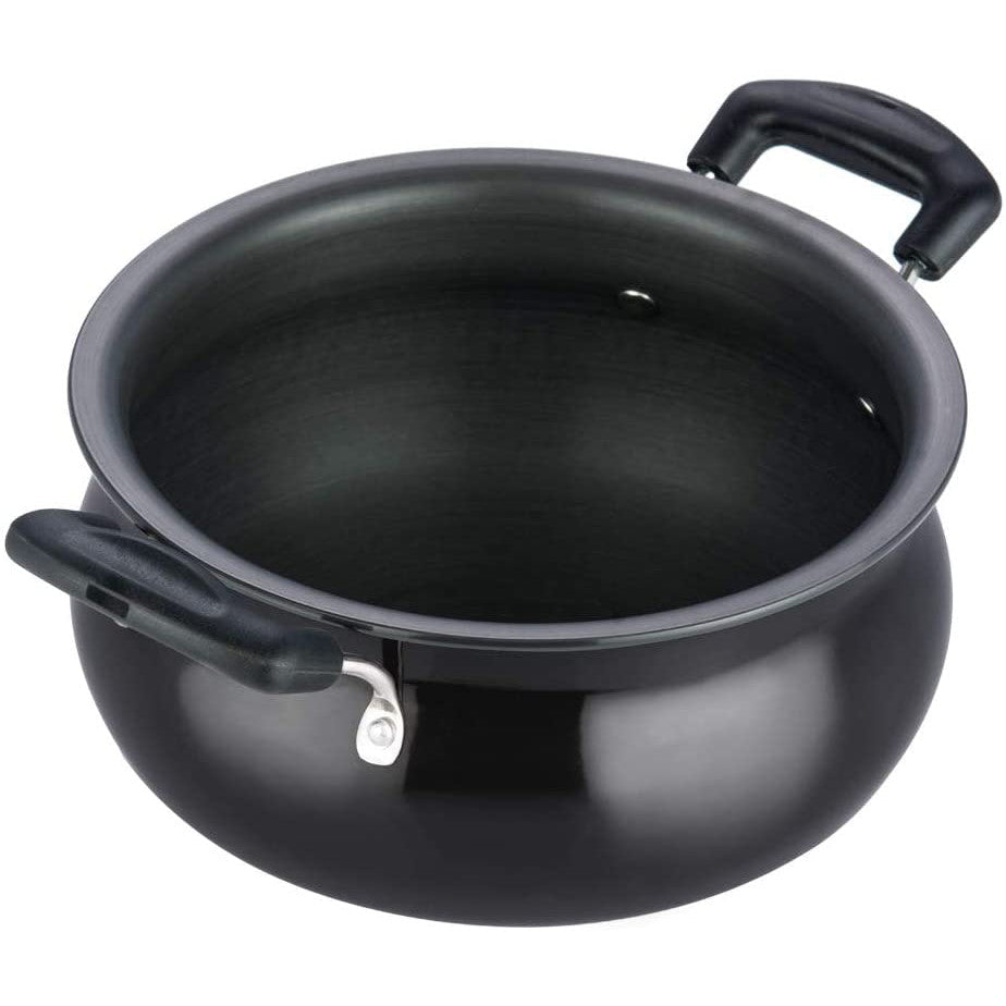 Hard Anodised Handi with Stainless Steel Lid - Pearl Black - Small 3.8L