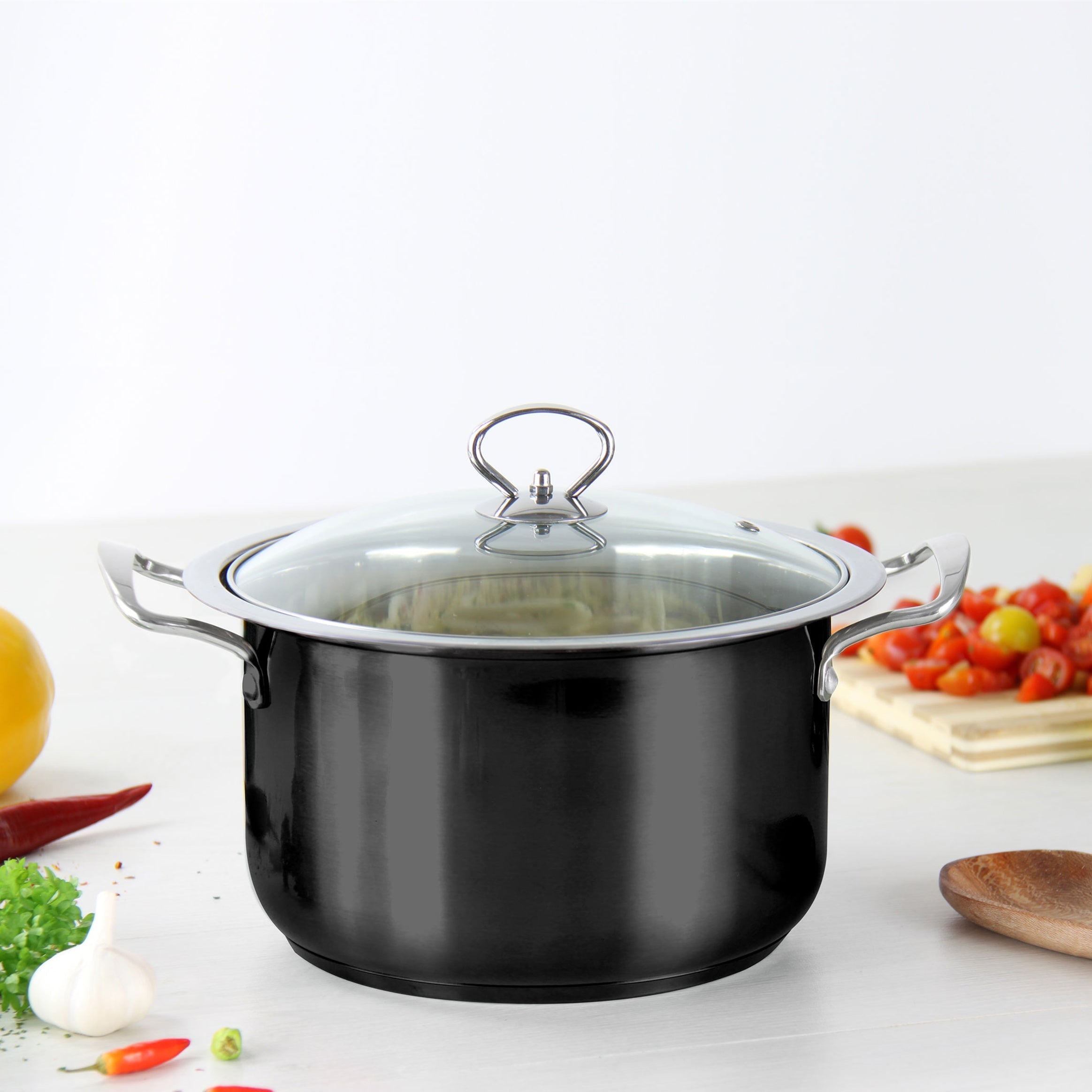 Stainless Steel Stockpot - Induction Base - ONYX - 32cm