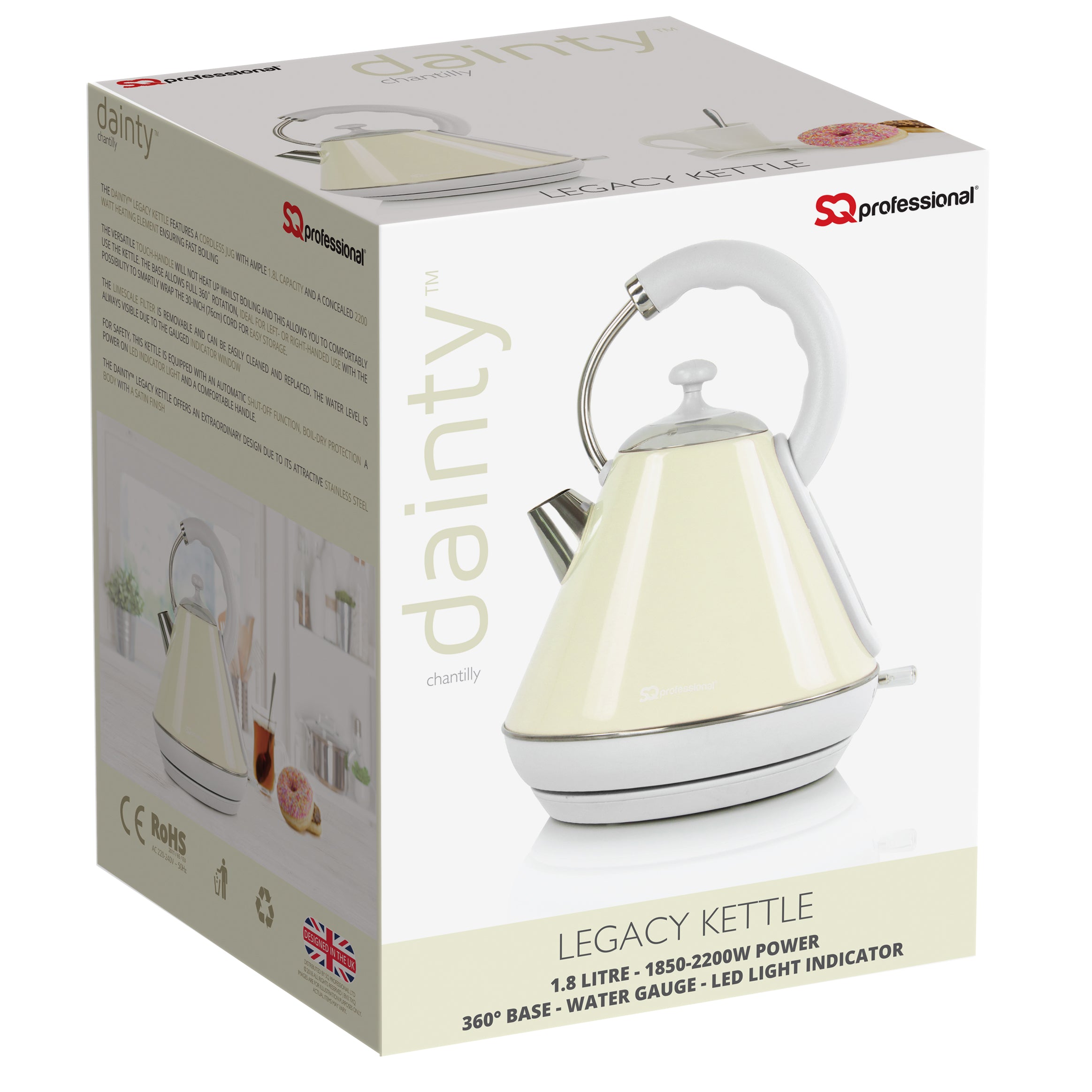 Electric Legacy Kettle - DAINTY - Chantilly