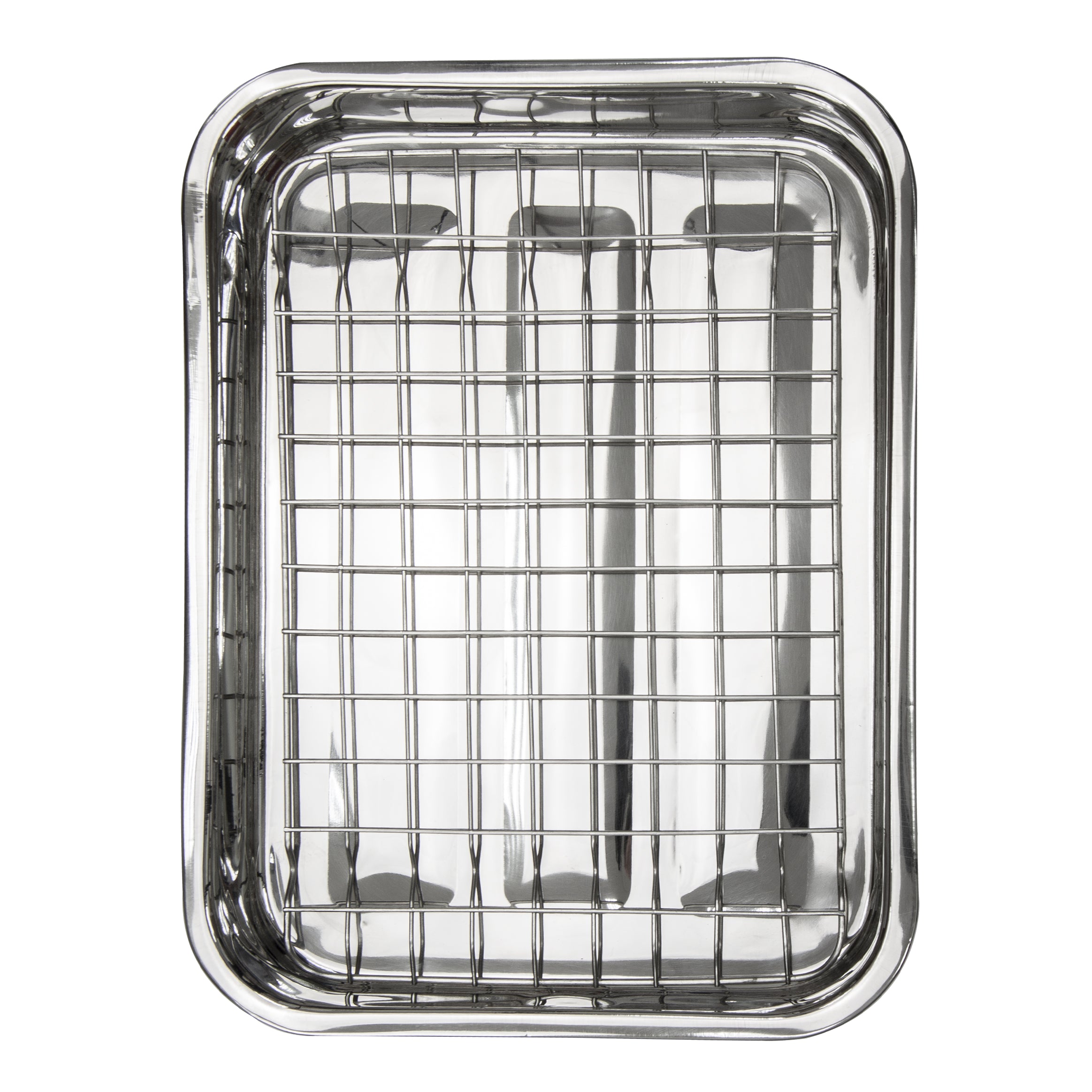 Stainless Steel Roasting Tray - With Rack/Grill - Small